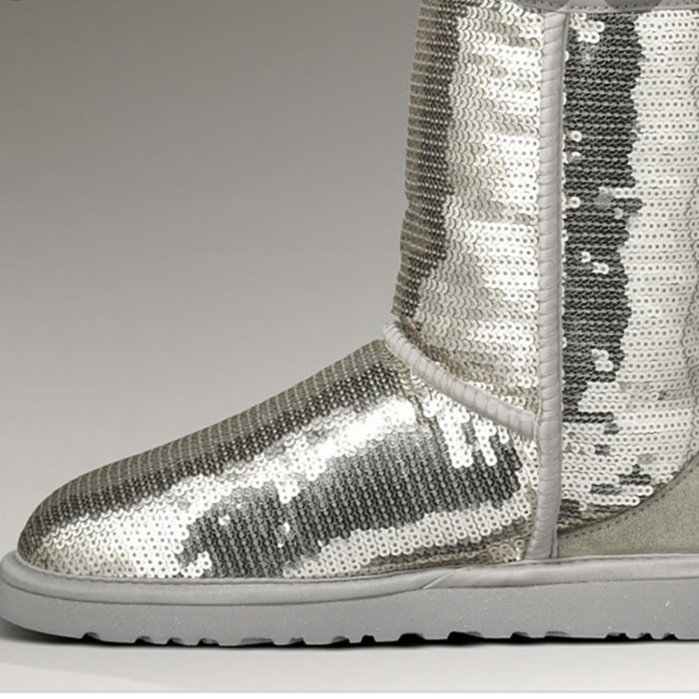 Silver Sequin UGGs